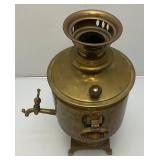Antique Imperial Russian Tula Charcoal Heavy Brass Samovar With Stamps 19 1/4' Tall