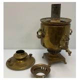 Antique Imperial Russian Tula Charcoal Heavy Brass Samovar With Stamps 19 1/4' Tall