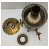 Antique Imperial Russian Tula Charcoal Heavy Brass Samovar With Stamps 19 1/4' Tall
