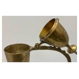 23.5' Etched Brass Ewer: 1950's-60's Coffee/Teapot