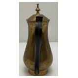 Awesome Etched Heavy Brass Saudi Arabia Brass Dallah Coffee Pot 8' With Bakelite Style Handle