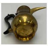 Awesome Etched Heavy Brass Saudi Arabia Brass Dallah Coffee Pot 8' With Bakelite Style Handle