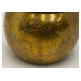 Vintage Heavy Etched Brass Saudi Arabia Indian Made DallaCoffee Pot 12'