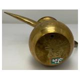 Vintage Heavy Etched Brass Saudi Arabia Indian Made DallaCoffee Pot 12'