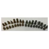 Est. $400.00- $600.00 14' x 14' Vintage Greek Brutalist Bronze Chess Set With Matching Brass Board