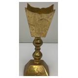 Vintage 1970's Etched Brass Chalice Goblet Vessels /Votive Candle Holder 1=4' 1= 8'
