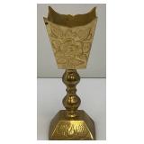 Vintage 1970's Etched Brass Chalice Goblet Vessels /Votive Candle Holder 1=4' 1= 8'