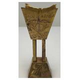 Vintage 1970's Etched Brass Chalice Goblet Vessels /Votive Candle Holder 1=4' 1= 8'