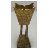 Vintage 1970's Etched Brass Chalice Goblet Vessels /Votive Candle Holder 1=4' 1= 8'