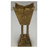 Vintage 1970's Etched Brass Chalice Goblet Vessels /Votive Candle Holder 1=4' 1= 8'