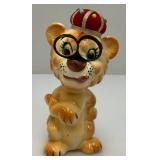 Vintage Porcelain Lion Pin Cushion Scissor Sewing Tool Holder 6'