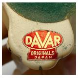 Vintage Porcelain Lion Pin Cushion Scissor Sewing Tool Holder 6'