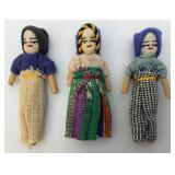 Group Of Vintage Worry Dolls 3 1/2'
