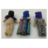 Group Of Vintage Worry Dolls 3 1/2'
