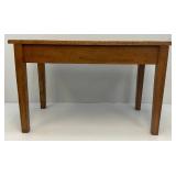 Vintage Primitive Solid Oakl 16' x 20' x 33' Kids Desk With Drawer And Pullout