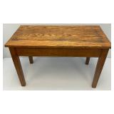 Vintage Primitive Solid Oakl 16' x 20' x 33' Kids Desk With Drawer And Pullout