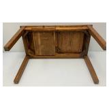 Vintage Primitive Solid Oakl 16' x 20' x 33' Kids Desk With Drawer And Pullout