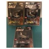 Three NASCAR Dale Earnhardt 1:64 Scale Cars with Hoods