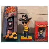 Richard Petty 1:64 scale Diecast Car and Bobbleheads