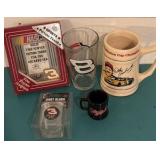 Beer Mug, Glass, Picture Frame and Shot Glasses