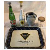 Vintage Sprinklers, Tray, Vase, Jar