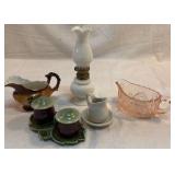 Oil Lamp, S&P Set, Pitchers