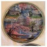 Souvenir Trays, Plate, and Cup and Saucer