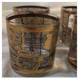 Cera Old World Maps Glasses