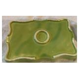 Vintage Green Planter, Basket, Covered Dish