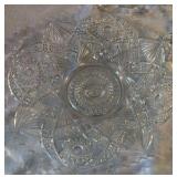Six Vintage Clear Glass Serving Dishes