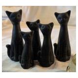 Set of 5 Kitties and a Shelf Sitter Kitty