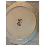 Ballerina Oven Proof Bowl and Platter with matching Cream and Sugar and a pair of Lenox Candle Holders