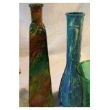Six Colorful Vases