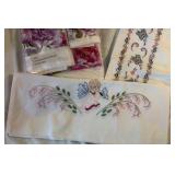 Towel set and Hand Embroidered Pillowcases
