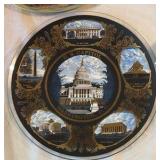 Souvenir Trays, Plate, and Cup and Saucer
