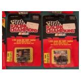 Eight 1:144 Scale Racing Champions Diecast Replicas