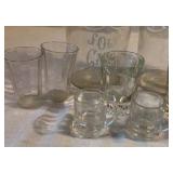 Vintage Whiskey Bottles, Shot Glasses, Whiskey Glasses