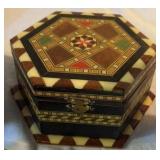 A Collection of Trinket Boxes and an Oriental Style Vase