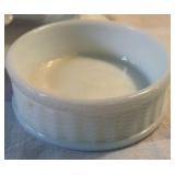 Eight Pieces of White Milk Glass