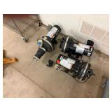 3 Used pumps, untested, with cart