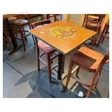 unique high top table with 2 chairs