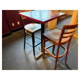 unique high top table w 2 chairs