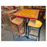 unique high top table w 2 chairs