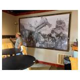 Vintage Train Crash reproduction in frame