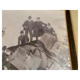 Vintage Train Crash reproduction in frame