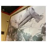 Vintage Train Crash reproduction in frame