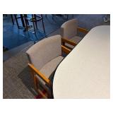 conference table, chairs and rug