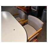 conference table, chairs and rug