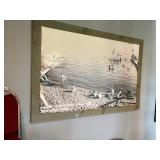 Professional reproduction of Grand View Lodge Vintage Beach scene