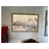 Professional reproduction of Grand View Lodge Vintage Beach scene